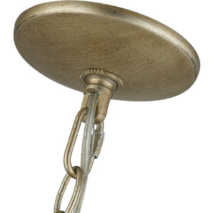 HomeRoots Six Light Dimmable Chandelier with Cylinder Shades for Modern Industrial Ambiance in Any Space 687847