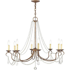 HomeRoots Eight Light Dimmable Chandelier – Modern Steel Fixture with Cylinder Shades for Versatile Spaces 687850