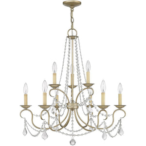 HomeRoots Nine Light Dimmable Chandelier – Modern Cylinder Design with Steel Shades for Stylish Interiors 687852