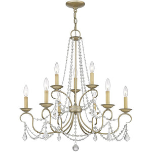 HomeRoots Nine Light Dimmable Chandelier – Modern Cylinder Design with Steel Shades for Stylish Interiors 687852