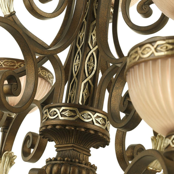 HomeRoots Multi Light Dimmable Chandelier – Modern Cylinder Design with Soft Shades for Versatile Spaces 687858