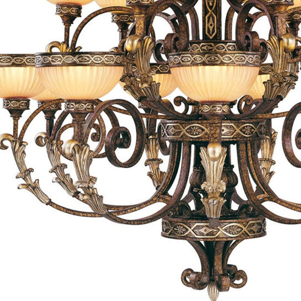 HomeRoots Multi Light Dimmable Chandelier – Modern Cylinder Design with Soft Shades for Versatile Spaces 687858