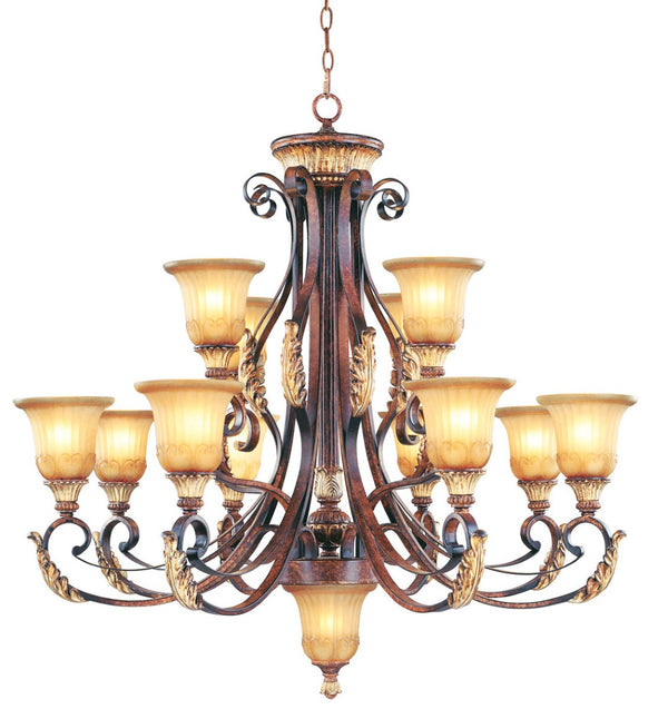 HomeRoots Multi Light Dimmable Chandelier - Modern Cylinder Design with Fabric Shades for Elegant Ambiance 687860