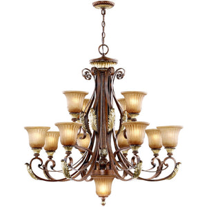 HomeRoots Multi Light Dimmable Chandelier - Modern Cylinder Design with Fabric Shades for Elegant Ambiance 687860