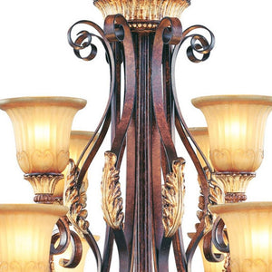 HomeRoots Multi Light Dimmable Chandelier - Modern Cylinder Design with Fabric Shades for Elegant Ambiance 687860