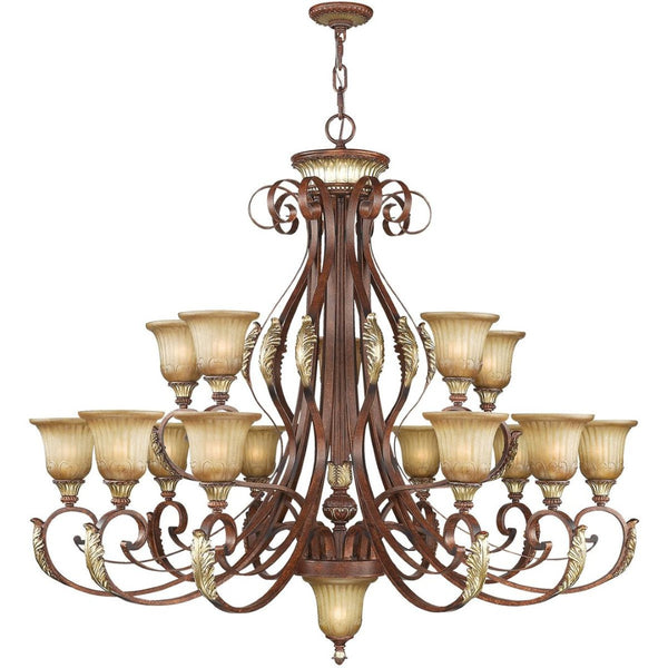 HomeRoots Multi Light Dimmable Chandelier - Elegant Cylindrical Design with Shades for Modern Home Ambiance 687861