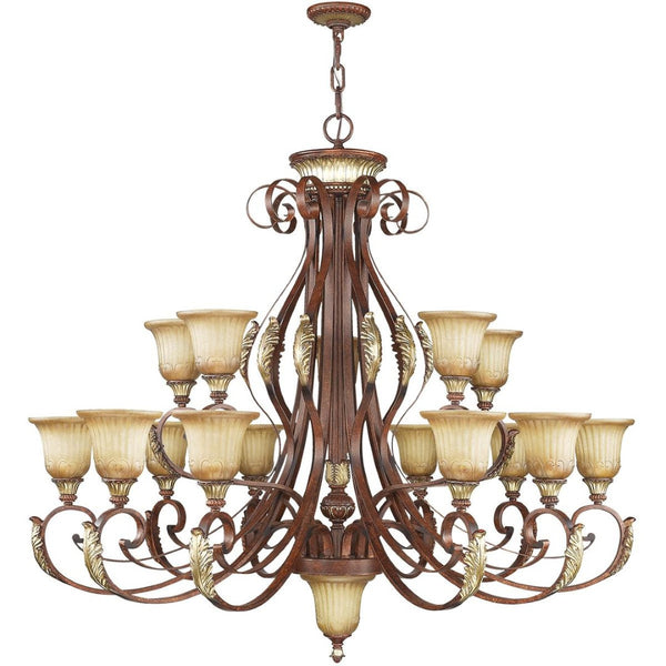 HomeRoots Multi Light Dimmable Chandelier - Elegant Cylindrical Design with Shades for Modern Home Ambiance 687861