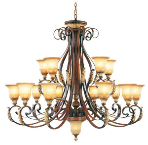 HomeRoots Multi Light Dimmable Chandelier - Elegant Cylindrical Design with Shades for Modern Home Ambiance 687861