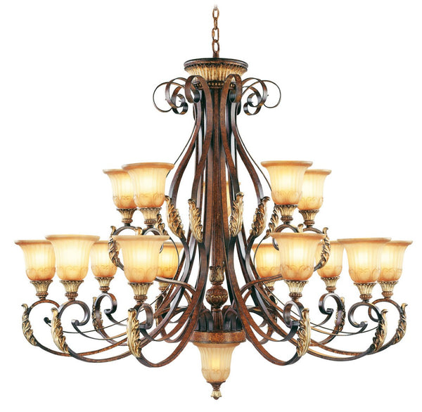HomeRoots Multi Light Dimmable Chandelier - Elegant Cylindrical Design with Shades for Modern Home Ambiance 687861