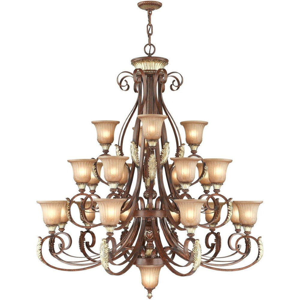 HomeRoots Bronze Multi-Light Dimmable Chandelier with Fabric Shades - Elegant Illumination for Any Room 687862