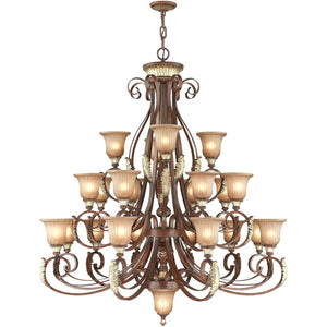 HomeRoots Bronze Multi-Light Dimmable Chandelier with Fabric Shades - Elegant Illumination for Any Room 687862