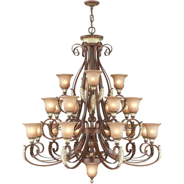 HomeRoots Bronze Multi-Light Dimmable Chandelier with Fabric Shades - Elegant Illumination for Any Room 687862