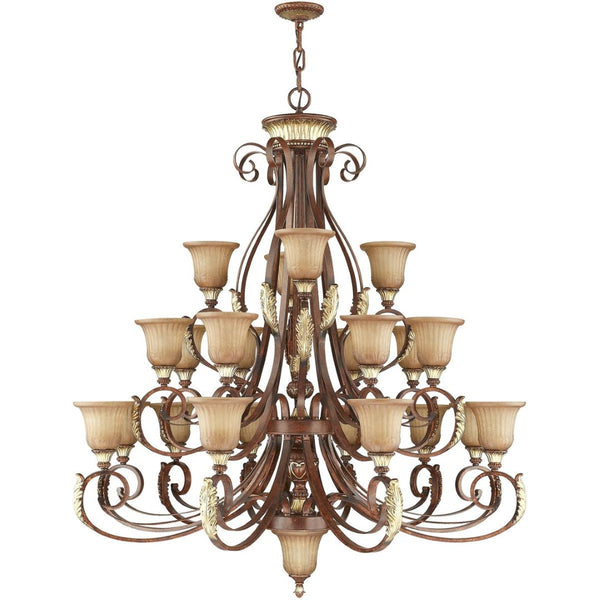 HomeRoots Bronze Multi-Light Dimmable Chandelier with Fabric Shades - Elegant Illumination for Any Room 687862
