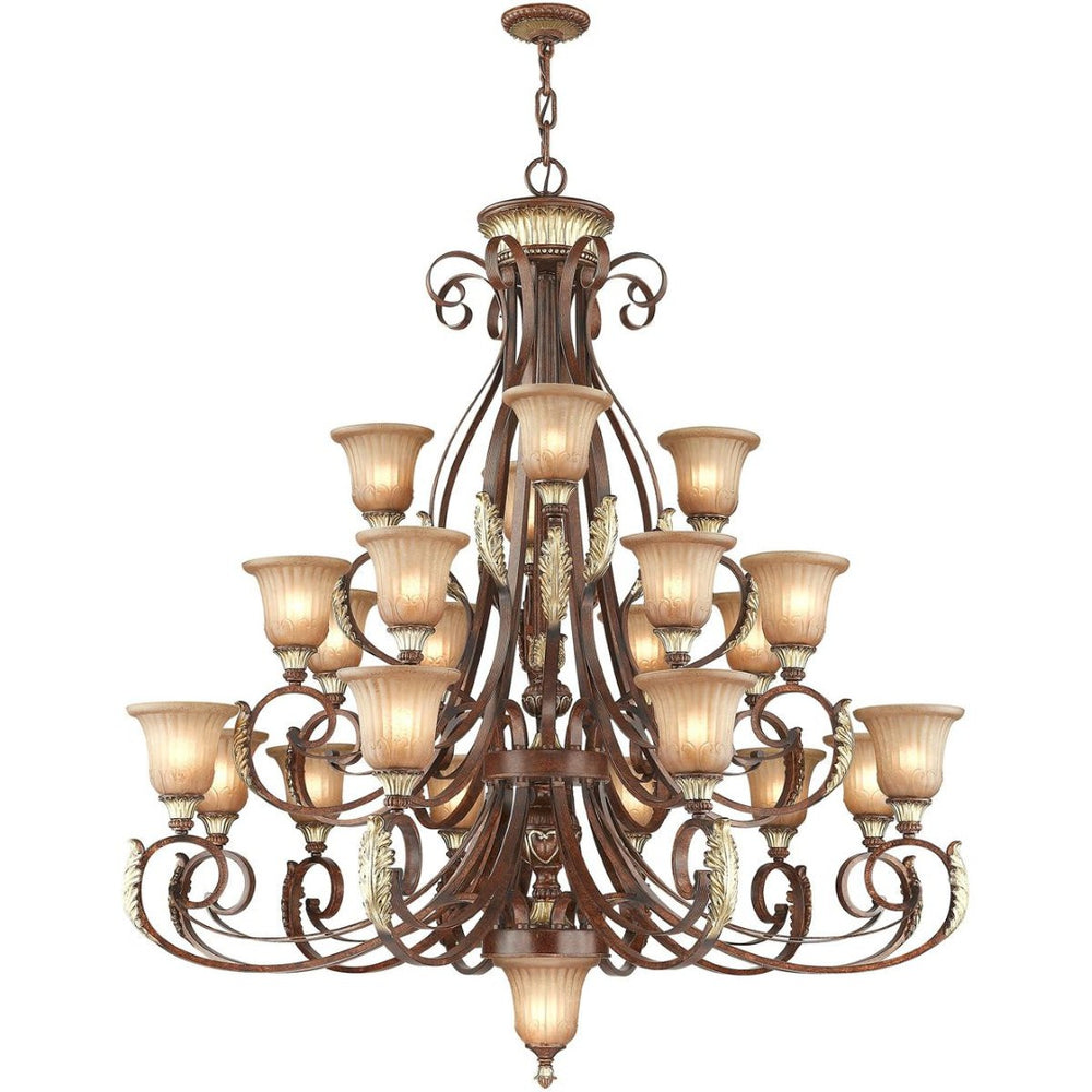 HomeRoots Bronze Multi-Light Dimmable Chandelier with Fabric Shades - Elegant Illumination for Any Room 687862