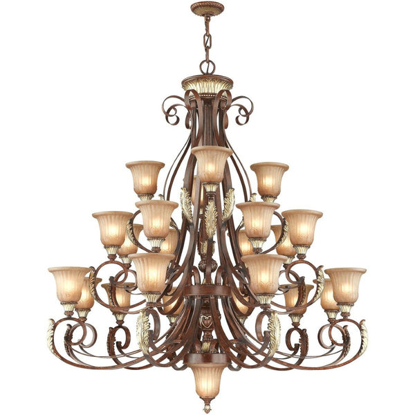 HomeRoots Bronze Multi-Light Dimmable Chandelier with Fabric Shades - Elegant Illumination for Any Room 687862