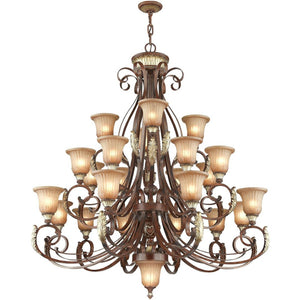 HomeRoots Bronze Multi-Light Dimmable Chandelier with Fabric Shades - Elegant Illumination for Any Room 687862