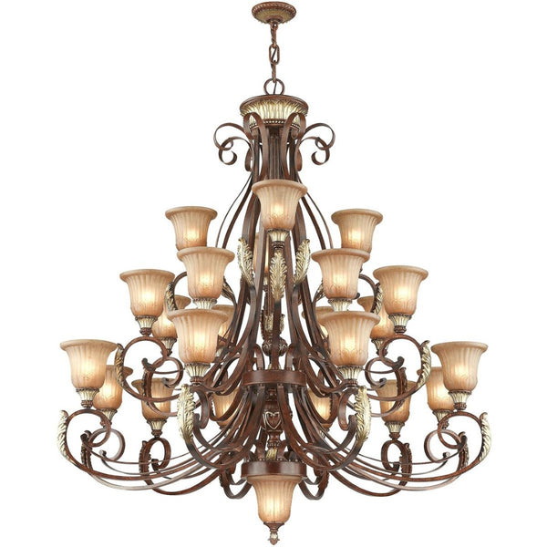 HomeRoots Bronze Multi-Light Dimmable Chandelier with Fabric Shades - Elegant Illumination for Any Room 687862