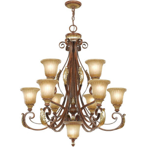 HomeRoots Ten Light Dimmable Chandelier - Modern Cylinder Design with Adjustable Brightness for Stylish Spaces 687866