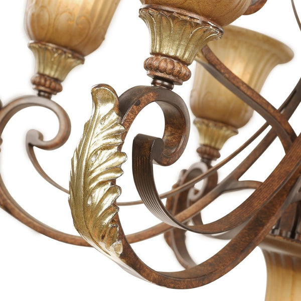 HomeRoots Ten Light Dimmable Chandelier - Modern Cylinder Design with Adjustable Brightness for Stylish Spaces 687866