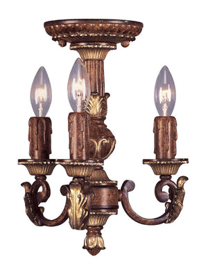 HomeRoots Bronze Elegant Three-Light Dimmable Chandelier with Cylinder Shades for Stylish Home Lighting 687867