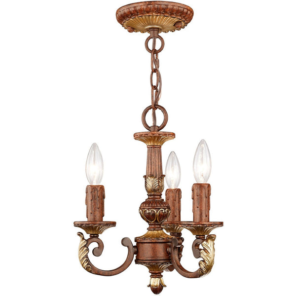 HomeRoots Bronze Elegant Three-Light Dimmable Chandelier with Cylinder Shades for Stylish Home Lighting 687867