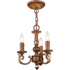 HomeRoots Bronze Elegant Three-Light Dimmable Chandelier with Cylinder Shades for Stylish Home Lighting 687867