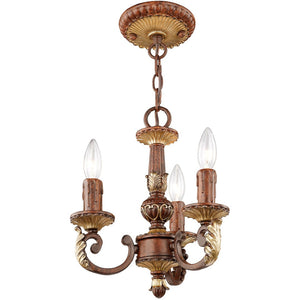 HomeRoots Bronze Elegant Three-Light Dimmable Chandelier with Cylinder Shades for Stylish Home Lighting 687867