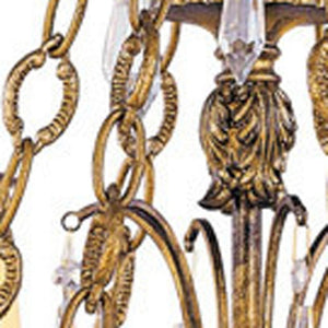 HomeRoots Gold Six-Light Dimmable Chandelier with Cylinder Shades – Elegant Modern Fixture for Any Space 687871