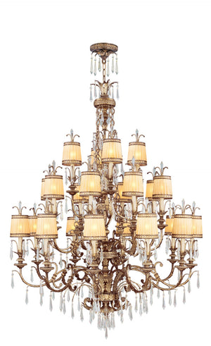 HomeRoots Gold Multi-Light Dimmable Chandelier with Clear Shades – Modern Elegance for Foyers & Dining Rooms 687874