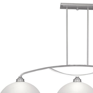 HomeRoots Three Light Dimmable Chandelier - Modern Cylindrical Shades for Stylish Ambiance in Any Room 687880