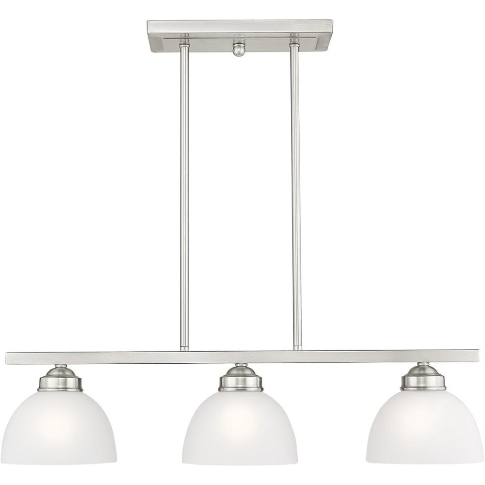 HomeRoots Three Light Dimmable Chandelier - Modern Steel Fixture for Entryways, Dining Rooms & Versatile Spaces 687881
