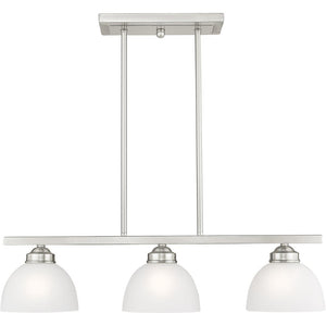 HomeRoots Three Light Dimmable Chandelier - Modern Steel Fixture for Entryways, Dining Rooms & Versatile Spaces 687881