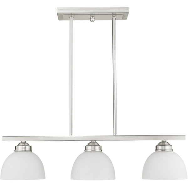 HomeRoots Three Light Dimmable Chandelier - Modern Steel Fixture for Entryways, Dining Rooms & Versatile Spaces 687881