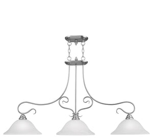 HomeRoots Three Light Dimmable Chandelier - Modern Cylindrical Steel Shades for Stylish Ambiance Control 687884