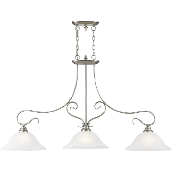 HomeRoots Three Light Dimmable Chandelier - Modern Cylindrical Steel Shades for Stylish Ambiance Control 687884