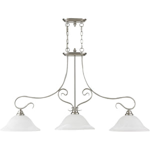 HomeRoots Three Light Dimmable Chandelier - Modern Cylindrical Steel Shades for Stylish Ambiance Control 687884