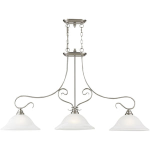 HomeRoots Three Light Dimmable Chandelier - Modern Cylindrical Steel Shades for Stylish Ambiance Control 687884