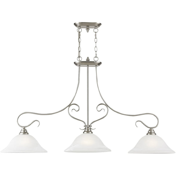 HomeRoots Three Light Dimmable Chandelier - Modern Cylindrical Steel Shades for Stylish Ambiance Control 687884