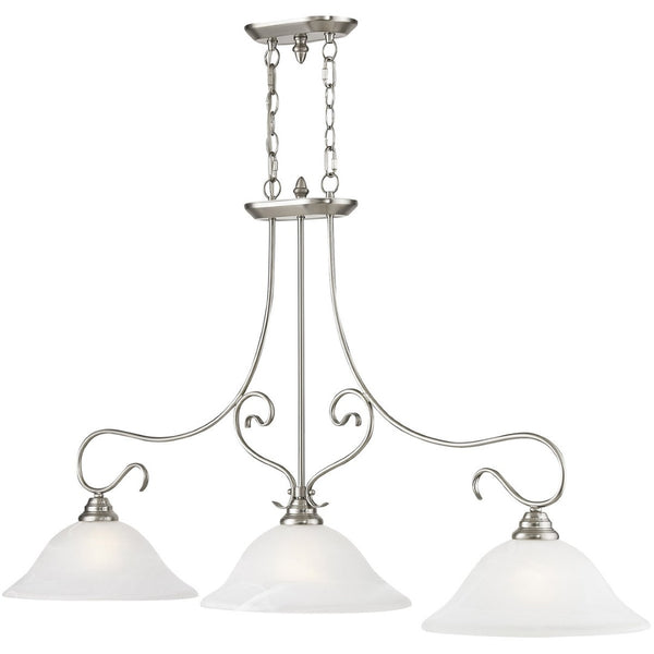 HomeRoots Three Light Dimmable Chandelier - Modern Cylindrical Steel Shades for Stylish Ambiance Control 687884