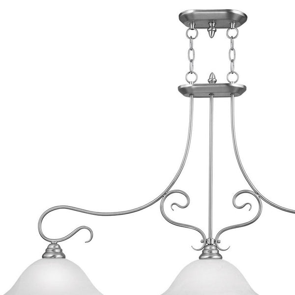 HomeRoots Three Light Dimmable Chandelier - Modern Cylindrical Steel Shades for Stylish Ambiance Control 687884