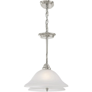 HomeRoots Two Light Dimmable Chandelier with Cylindrical Shades - Modern Design for Versatile Spaces & Mood Lighting 687885