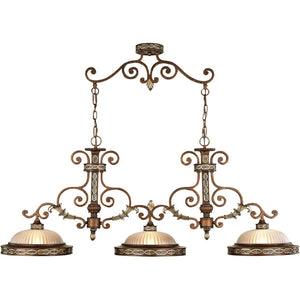 HomeRoots Bronze Three-Light Dimmable Chandelier with Elegant Cylinder Shades for Timeless Home Illumination 687886