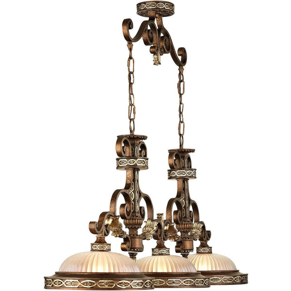 HomeRoots Bronze Three-Light Dimmable Chandelier with Elegant Cylinder Shades for Timeless Home Illumination 687886