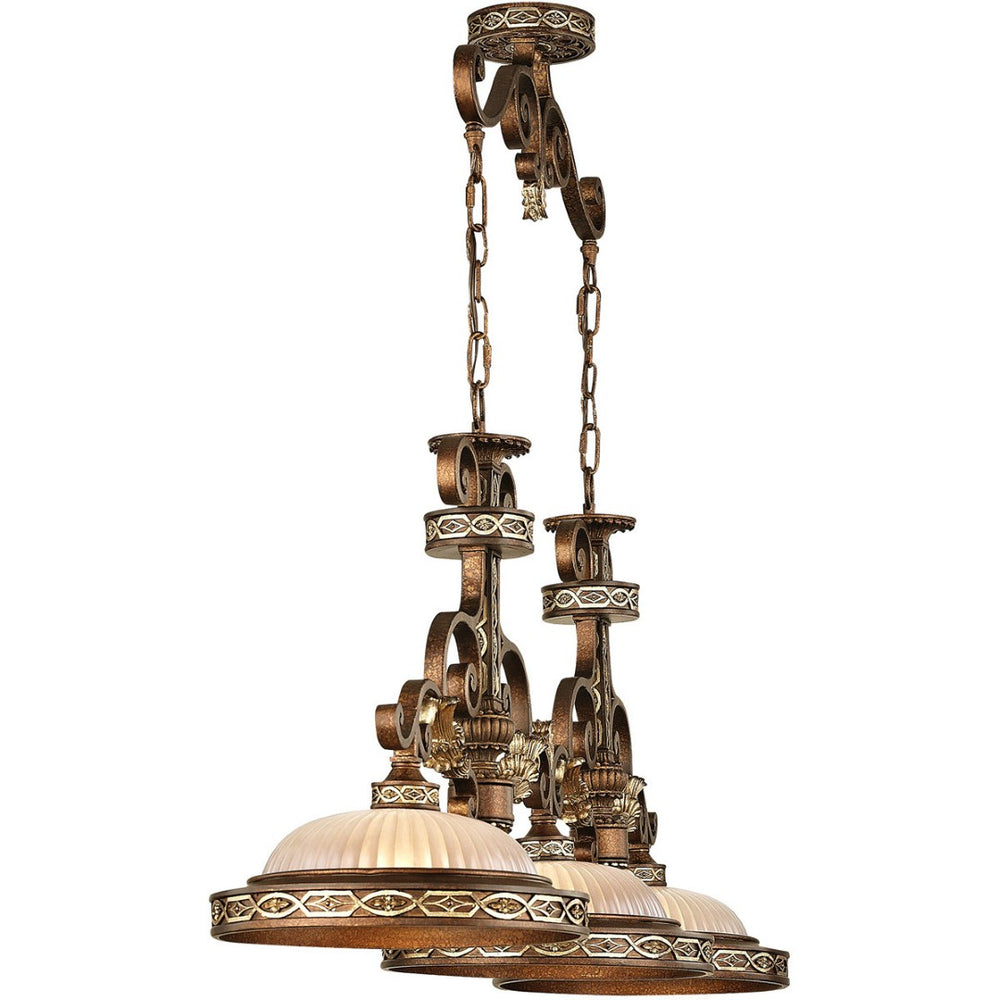 HomeRoots Bronze Three-Light Dimmable Chandelier with Elegant Cylinder Shades for Timeless Home Illumination 687886