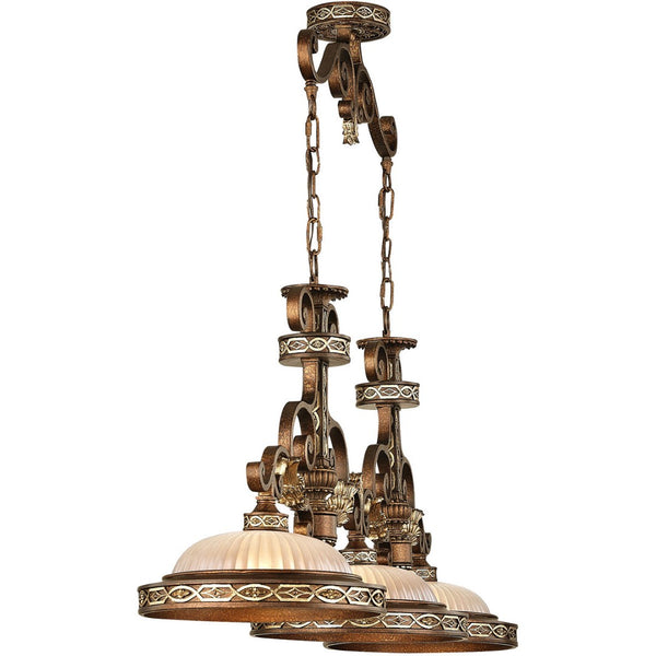 HomeRoots Bronze Three-Light Dimmable Chandelier with Elegant Cylinder Shades for Timeless Home Illumination 687886