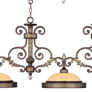 HomeRoots Bronze Three-Light Dimmable Chandelier with Elegant Cylinder Shades for Timeless Home Illumination 687886