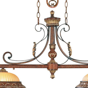 HomeRoots Bronze Two-Light Metal Dimmable Chandelier with Cylinder Shades for Stylish Home Ambiance Decor 687887