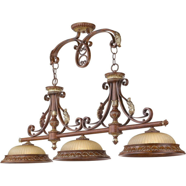 HomeRoots Bronze Three-Light Dimmable Chandelier - Elegant Metal Fixture with Cylinder Shades for Stylish Spaces 687888