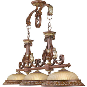 HomeRoots Bronze Three-Light Dimmable Chandelier - Elegant Metal Fixture with Cylinder Shades for Stylish Spaces 687888