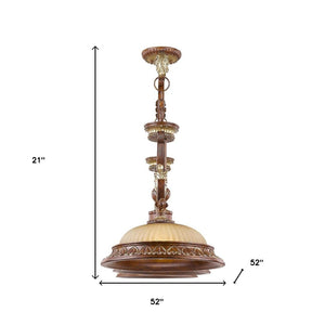 HomeRoots Bronze Three-Light Dimmable Chandelier - Elegant Metal Fixture with Cylinder Shades for Stylish Spaces 687888